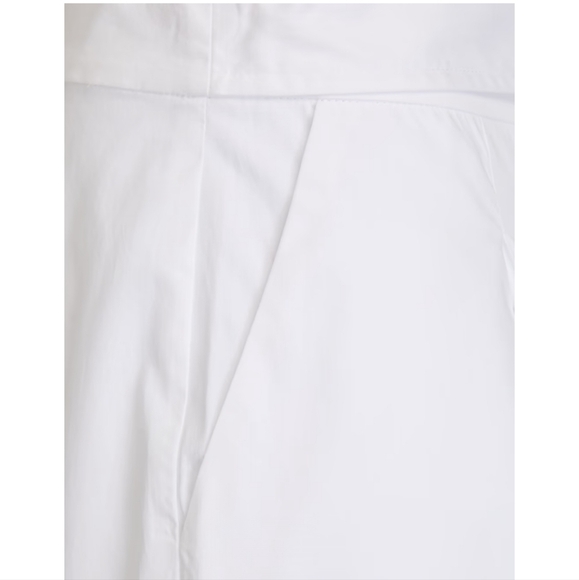 New NAADAM Pleated High Rise 100% Cotton Poplin Wide Leg White Pants Small/4 US - Picture 4 of 9